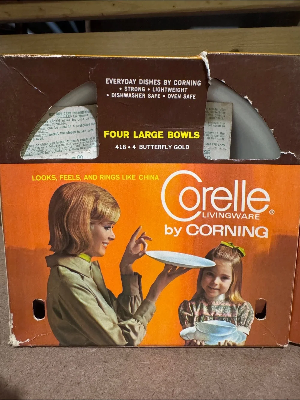 Corelle vintage packaging